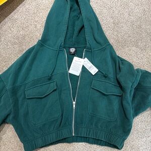 Pac Sun Teal Zip-Up Hoodie